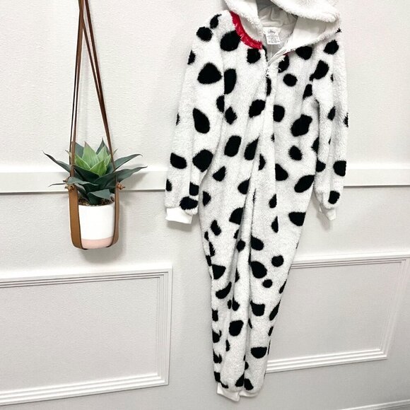 Disney Store Parks 101 Dalmatian Zip Front Sleeper Halloween Costume Size 9/10 - Picture 4 of 6